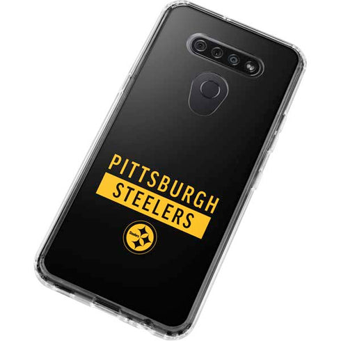 NFL Pittsburgh Steelers Black Performance Series LG K51/Q51 Clear Case