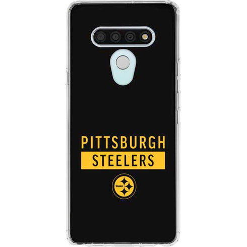 NFL Pittsburgh Steelers Black Performance Series LG Stylo 6 Clear Case