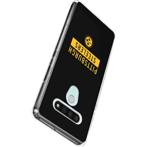 NFL Pittsburgh Steelers Black Performance Series LG Stylo 6 Clear Case