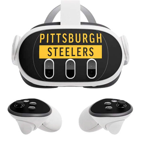 NFL Pittsburgh Steelers Black Performance Series Meta Quest 3 Skin