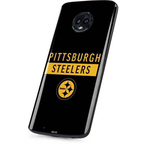 NFL Pittsburgh Steelers Black Performance Series Moto G6 Skin