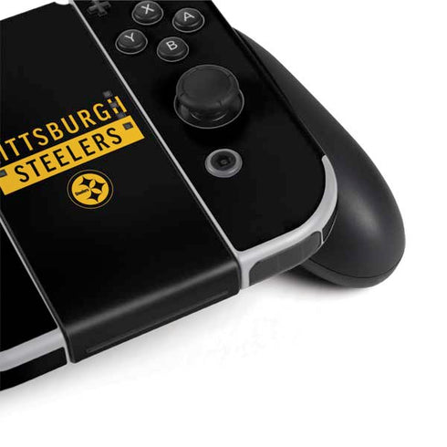 NFL Pittsburgh Steelers Black Performance Series Nintendo Switch OLED (2021) Skin