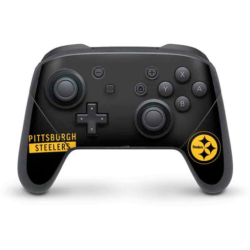 NFL Pittsburgh Steelers Black Performance Series Nintendo Switch Pro Controller Skin