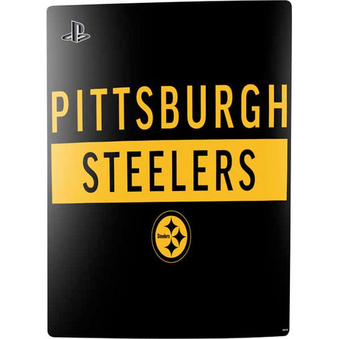 NFL Pittsburgh Steelers Black Performance Series PS5 Digital Edition Console Skin