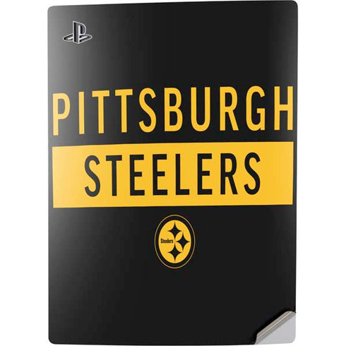 NFL Pittsburgh Steelers Black Performance Series PS5 Digital Edition Console Skin