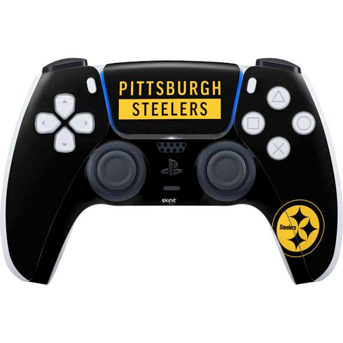 NFL Pittsburgh Steelers Black Performance Series PS5 Controller Skin