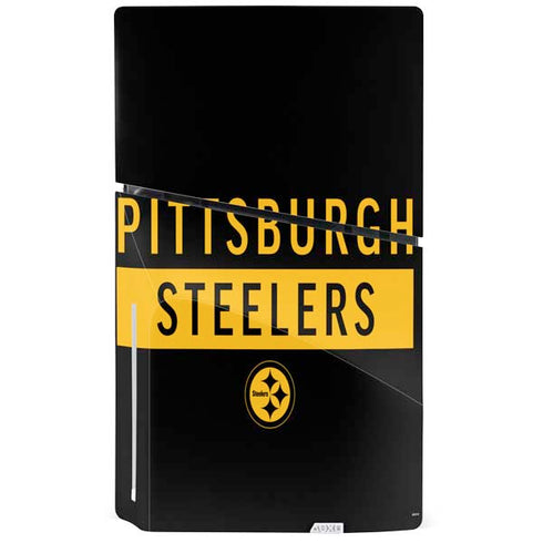 NFL Pittsburgh Steelers Black Performance Series PS5 Slim Disk Bundle Skin