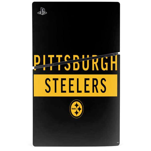 NFL Pittsburgh Steelers Black Performance Series PS5 Slim Disk Console Skin