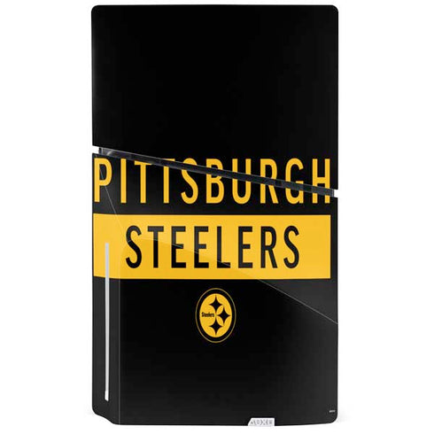 NFL Pittsburgh Steelers Black Performance Series PS5 Slim Disk Console Skin