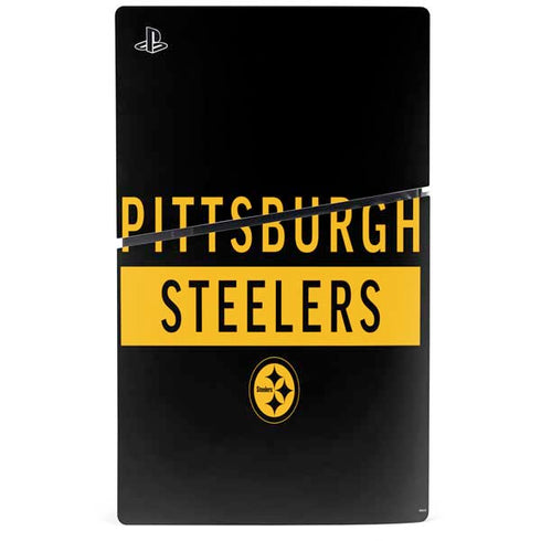 NFL Pittsburgh Steelers Black Performance Series PS5 Slim Digital Edition Console Skin