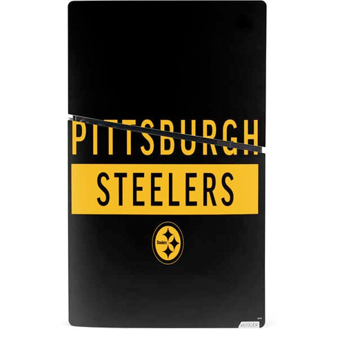 NFL Pittsburgh Steelers Black Performance Series PS5 Slim Digital Edition Console Skin