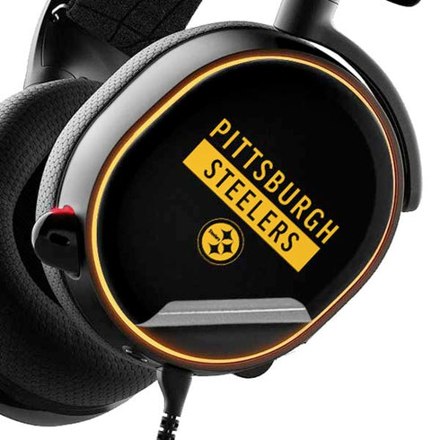 NFL Pittsburgh Steelers Black Performance Series SteelSeries Arctis 5 Skin