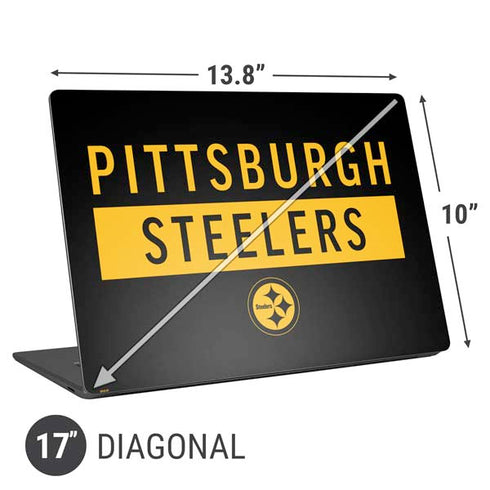 NFL Pittsburgh Steelers Black Performance Series Universal Laptop 17in (13.8 x 10in) Skin