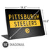 NFL Pittsburgh Steelers Black Performance Series Universal Laptop 18in (14.6 x 10.6in) Skin