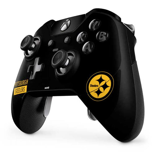 NFL Pittsburgh Steelers Black Performance Series Xbox One Elite Controller Skin