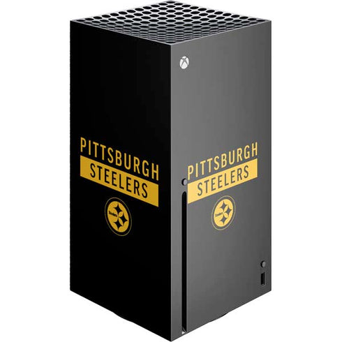 NFL Pittsburgh Steelers Black Performance Series Xbox Series X Console Skin