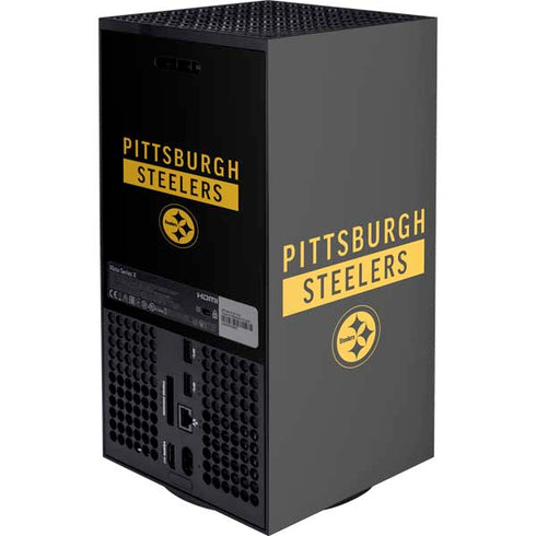 NFL Pittsburgh Steelers Black Performance Series Xbox Series X Console Skin