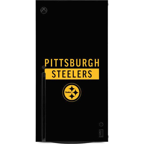 NFL Pittsburgh Steelers Black Performance Series Xbox Series X Console Skin