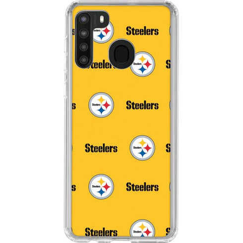 NFL Pittsburgh Steelers Blitz Series Galaxy A21 Clear Case