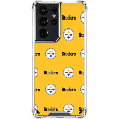 NFL Pittsburgh Steelers Blitz Series Galaxy S21 Ultra 5G Clear Case