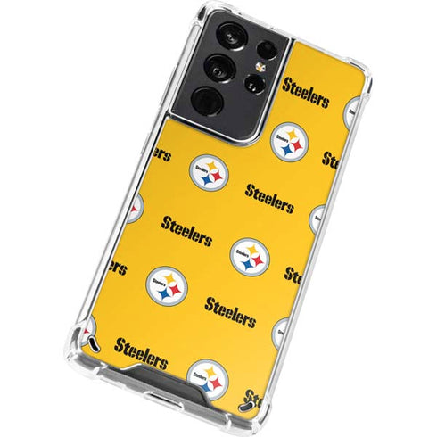 NFL Pittsburgh Steelers Blitz Series Galaxy S21 Ultra 5G Clear Case