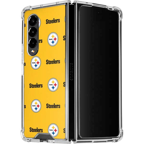 NFL Pittsburgh Steelers Blitz Series Galaxy Z Fold4 5G Clear Case