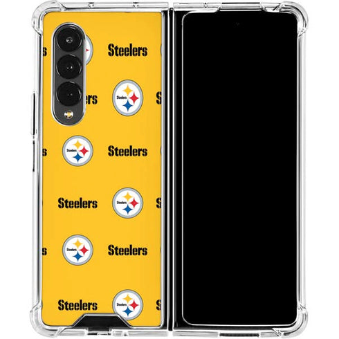 NFL Pittsburgh Steelers Blitz Series Galaxy Z Fold4 5G Clear Case