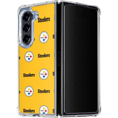 NFL Pittsburgh Steelers Blitz Series Galaxy Z Fold5 5G Clear Case
