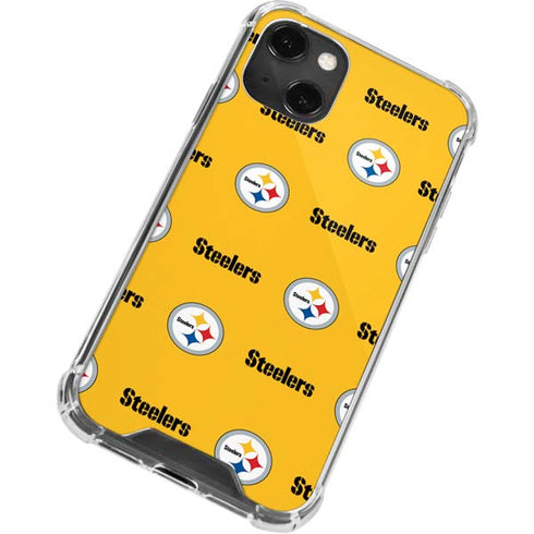 NFL Pittsburgh Steelers Blitz Series iPhone 15 Plus Clear Case