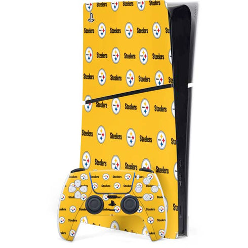 NFL Pittsburgh Steelers Blitz Series PS5 Slim Digital Edition Bundle Skin