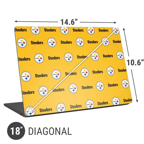 NFL Pittsburgh Steelers Blitz Series Universal Laptop 18in (14.6 x 10.6in) Skin