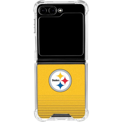 NFL Pittsburgh Steelers Breakaway Galaxy Z Flip5 5G Clear Case