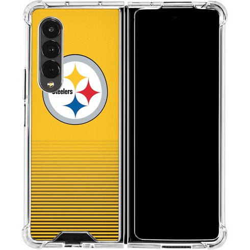 NFL Pittsburgh Steelers Breakaway Galaxy Z Fold4 5G Clear Case