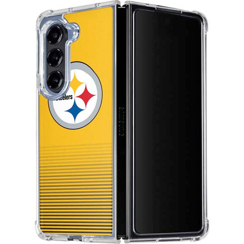 NFL Pittsburgh Steelers Breakaway Galaxy Z Fold5 5G Clear Case