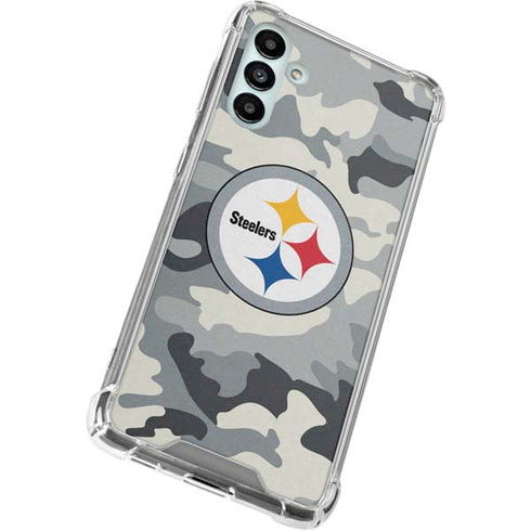 NFL Pittsburgh Steelers Camo Galaxy A13 5G Clear Case