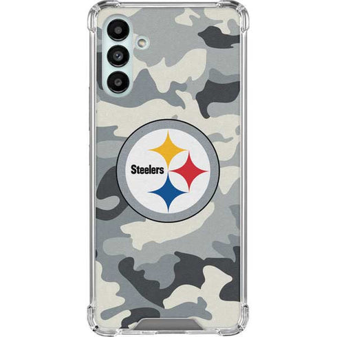 NFL Pittsburgh Steelers Camo Galaxy A13 5G Clear Case