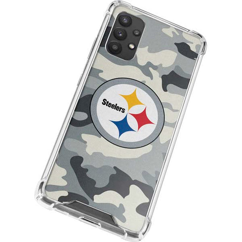 NFL Pittsburgh Steelers Camo Galaxy A32 5G Clear Case