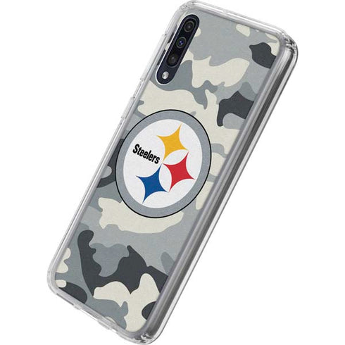 NFL Pittsburgh Steelers Camo Galaxy A50 Clear Case