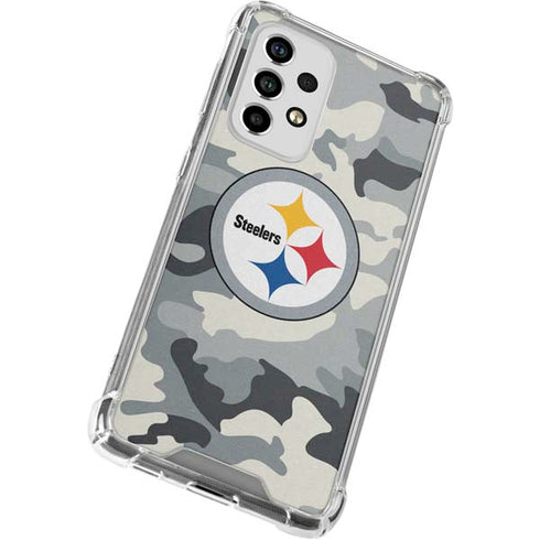 NFL Pittsburgh Steelers Camo Galaxy A53 5G Clear Case