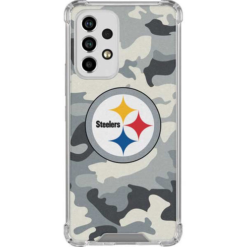 NFL Pittsburgh Steelers Camo Galaxy A53 5G Clear Case