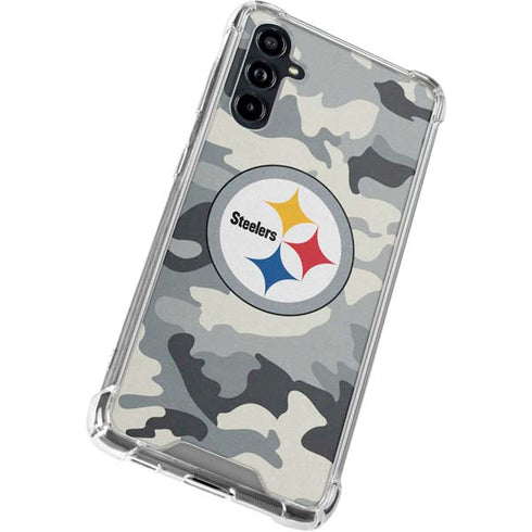 NFL Pittsburgh Steelers Camo Galaxy A54 5G Clear Case