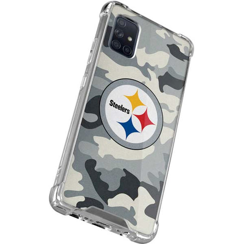 NFL Pittsburgh Steelers Camo Galaxy A71 5G Clear Case