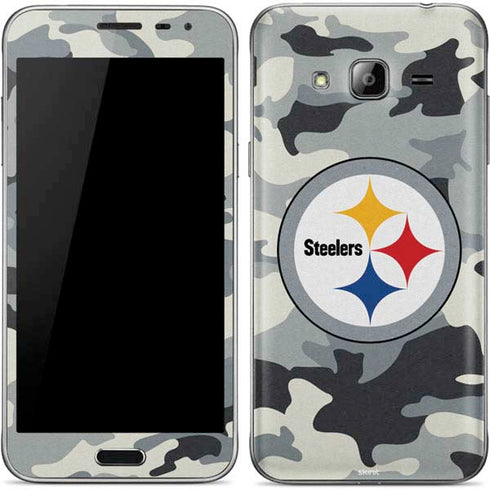 NFL Pittsburgh Steelers Camo Galaxy J3 Skin