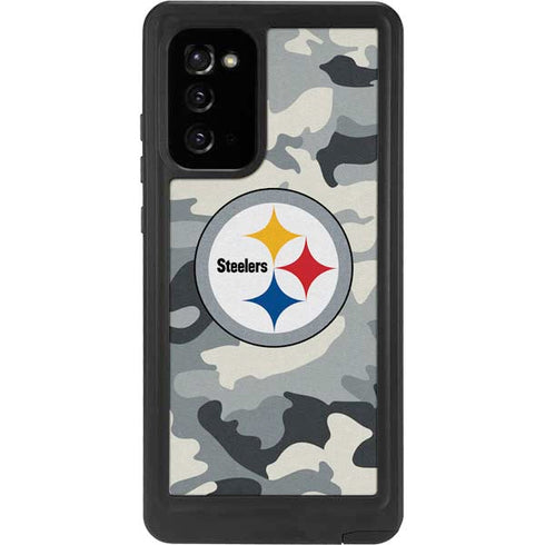 NFL Pittsburgh Steelers Camo Galaxy Note20 5G Waterproof Case