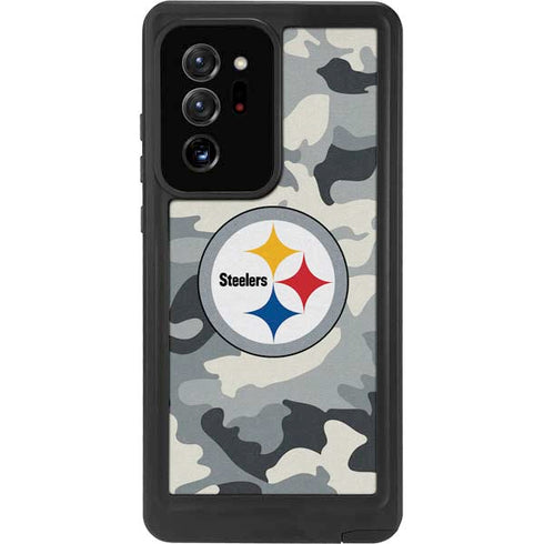 NFL Pittsburgh Steelers Camo Galaxy Note20 Ultra 5G Waterproof Case