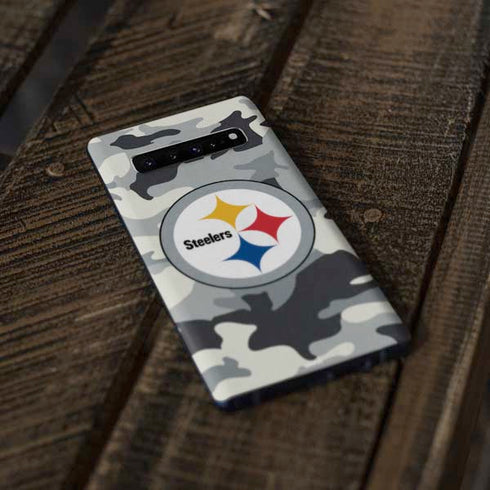 NFL Pittsburgh Steelers Camo Galaxy S10 Plus Skin
