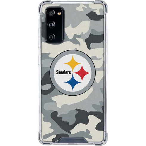 NFL Pittsburgh Steelers Camo Galaxy S20 FE Clear Case