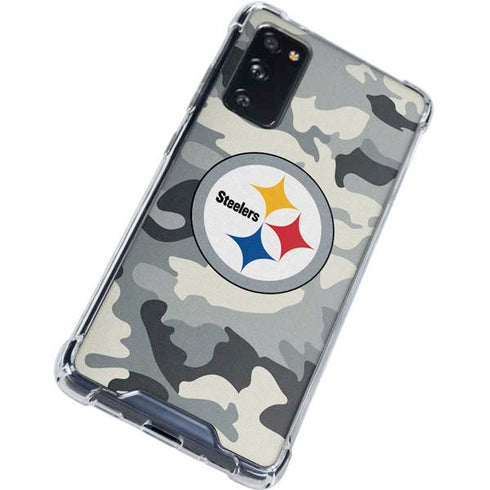 NFL Pittsburgh Steelers Camo Galaxy S20 FE Clear Case