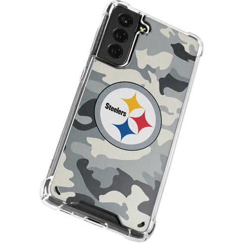 NFL Pittsburgh Steelers Camo Galaxy S21 5G Clear Case