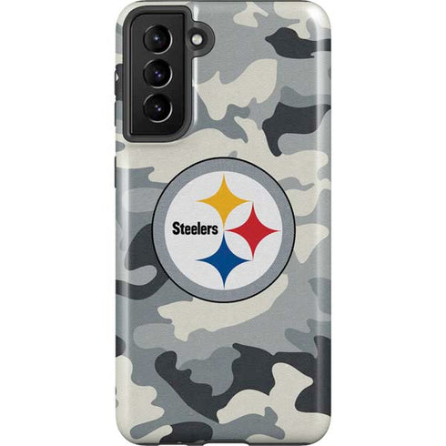 NFL Pittsburgh Steelers Camo Galaxy S21 FE Pro Case